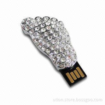 Jewelry Flash Memory Stick with Up to 32GB Memory Capacity, Free Sample and Package